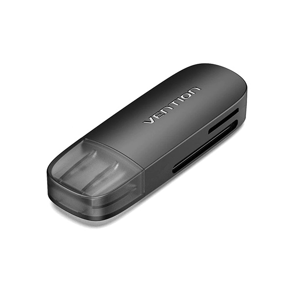 Vention CLFB0 USB Male to TF/SD Black Card Reader #CLFB0